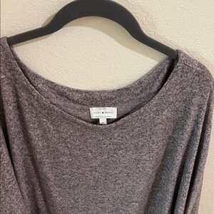 Lucky Brand Heathered Gray Knit Top